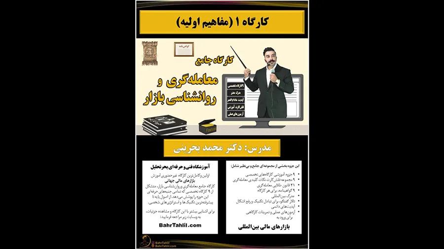 کارگاه جامع معاملهگری و روانشناسی بازار 8 دکتر محمد بحرینی مدرس فارکس پرایس اکشن تحلیل تکنیکال